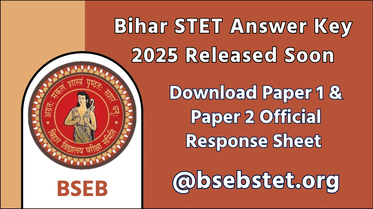 Bihar STET Answer Key 2025 Released