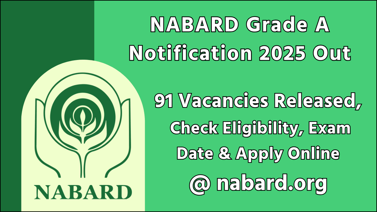 NABARD Grade A Notification 2025 Out