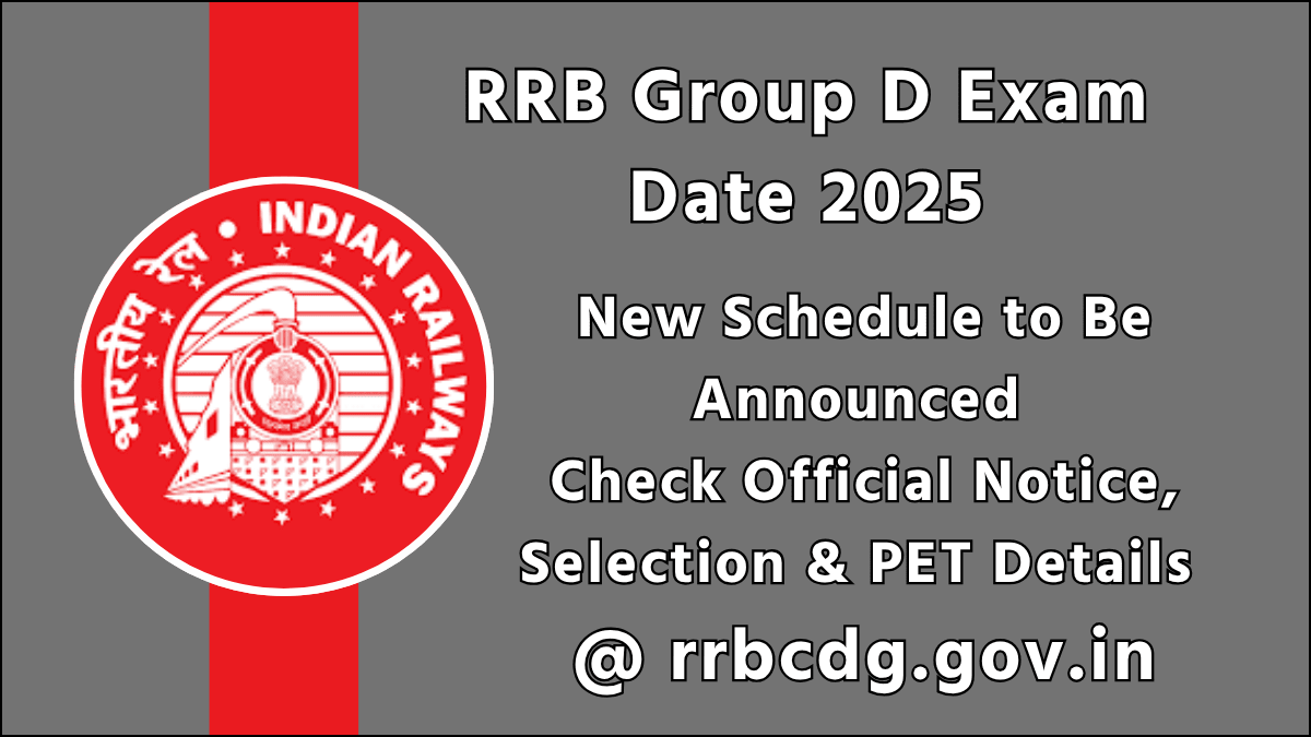 RRB Group D Exam Date 2025
