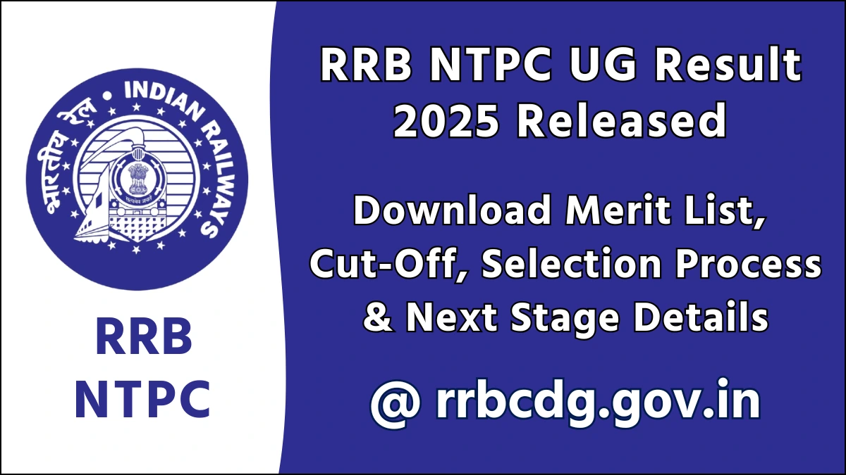 RRB NTPC UG Result 2025 Released
