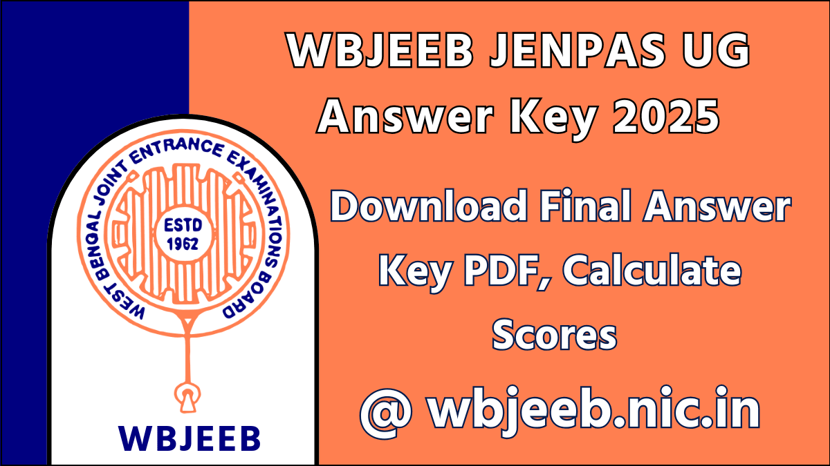 WBJEEB JENPAS UG Answer Key 2025 Released